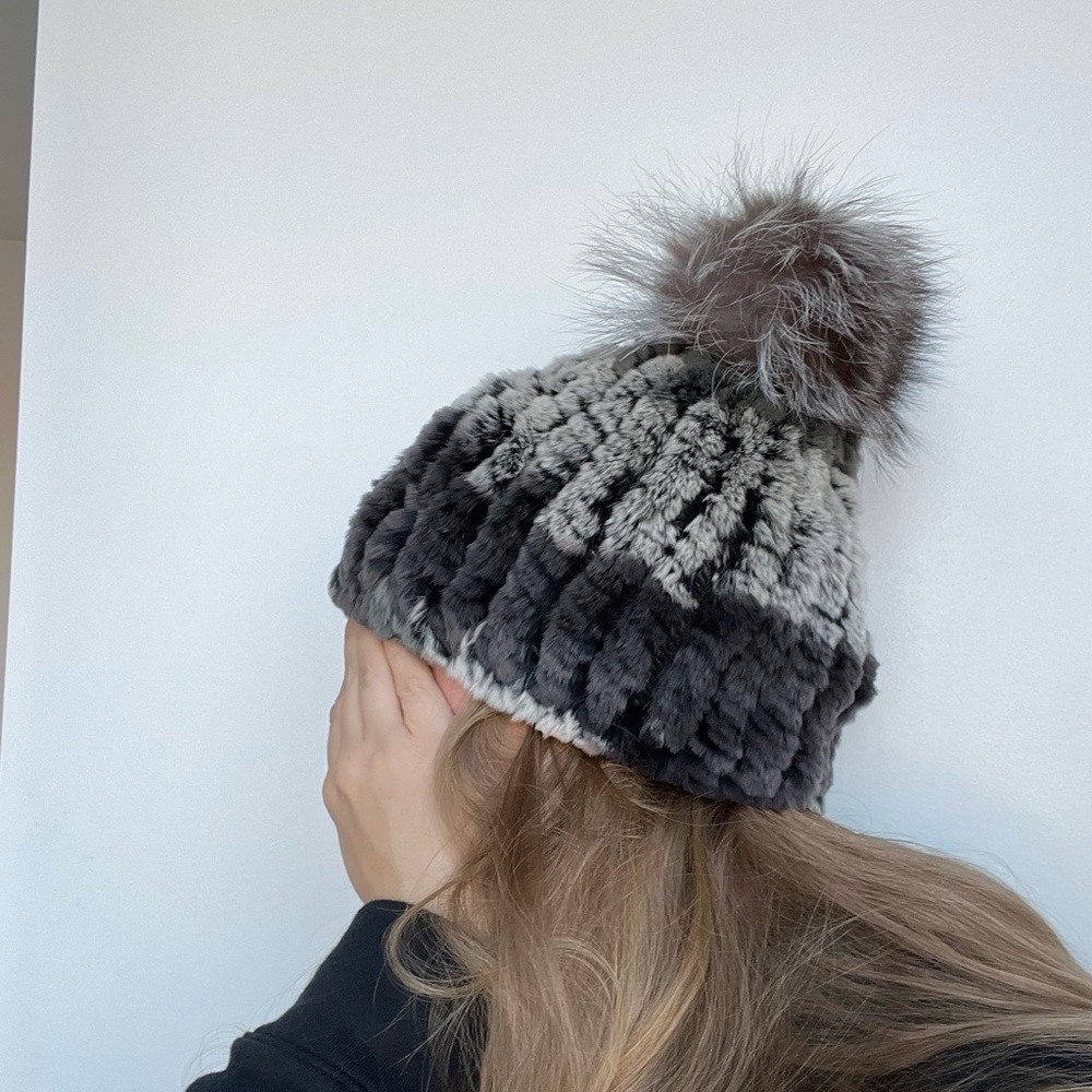 Genuine Rabbit and Fox Fur Hat